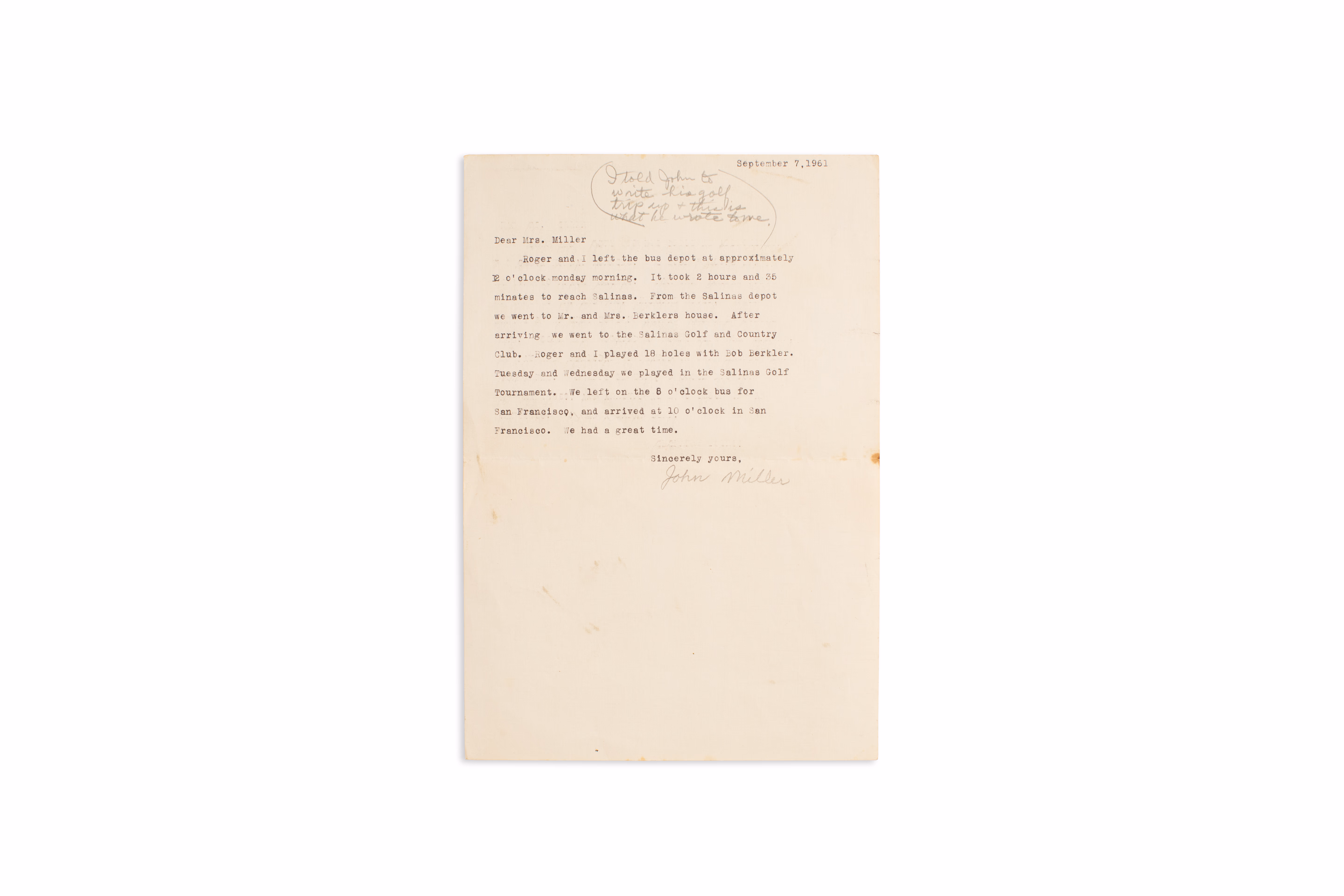 Asset 1 for Letter (report) from Johnny to his Mother 