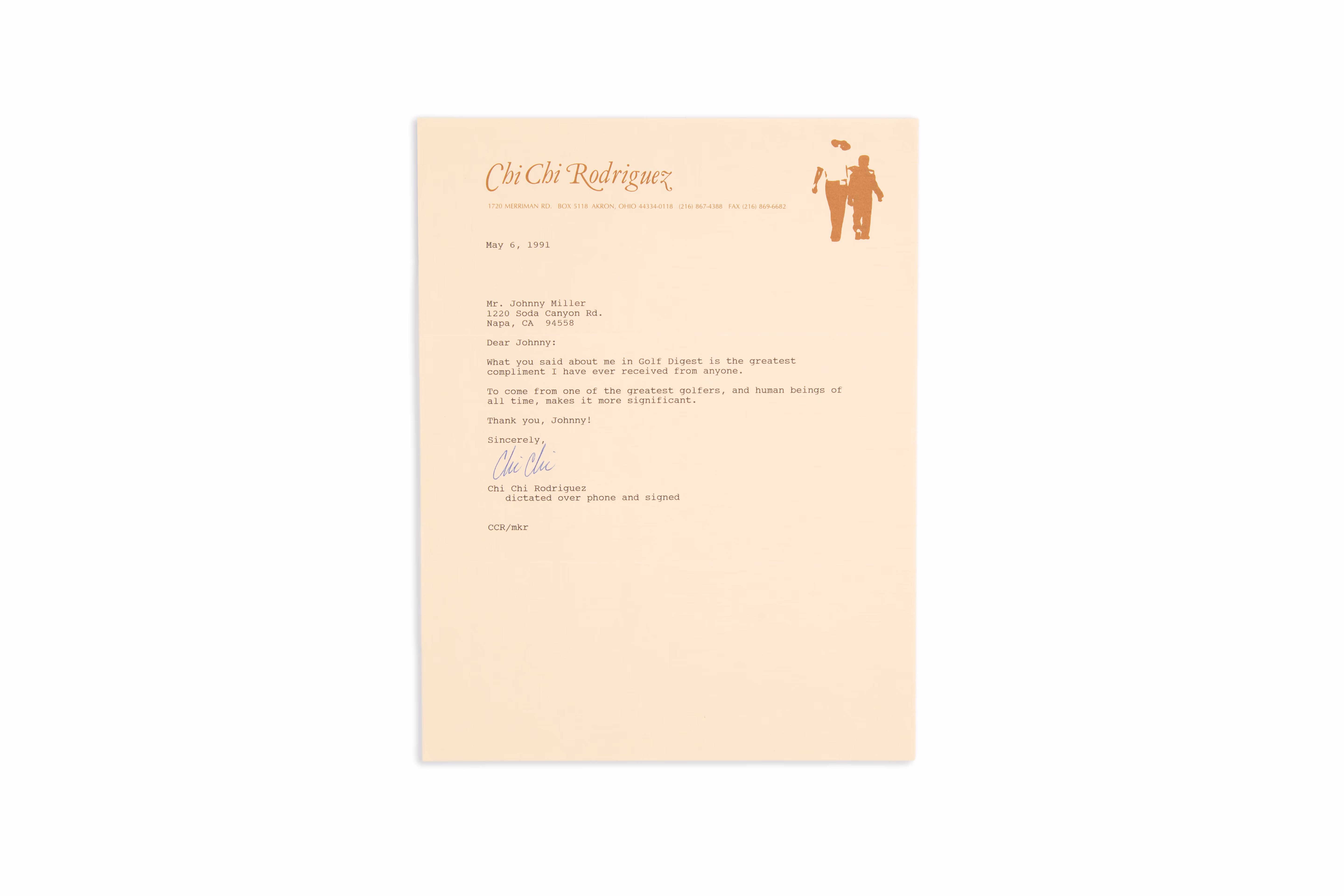 Asset 1 for Letter from Chi Chi Rodriguez