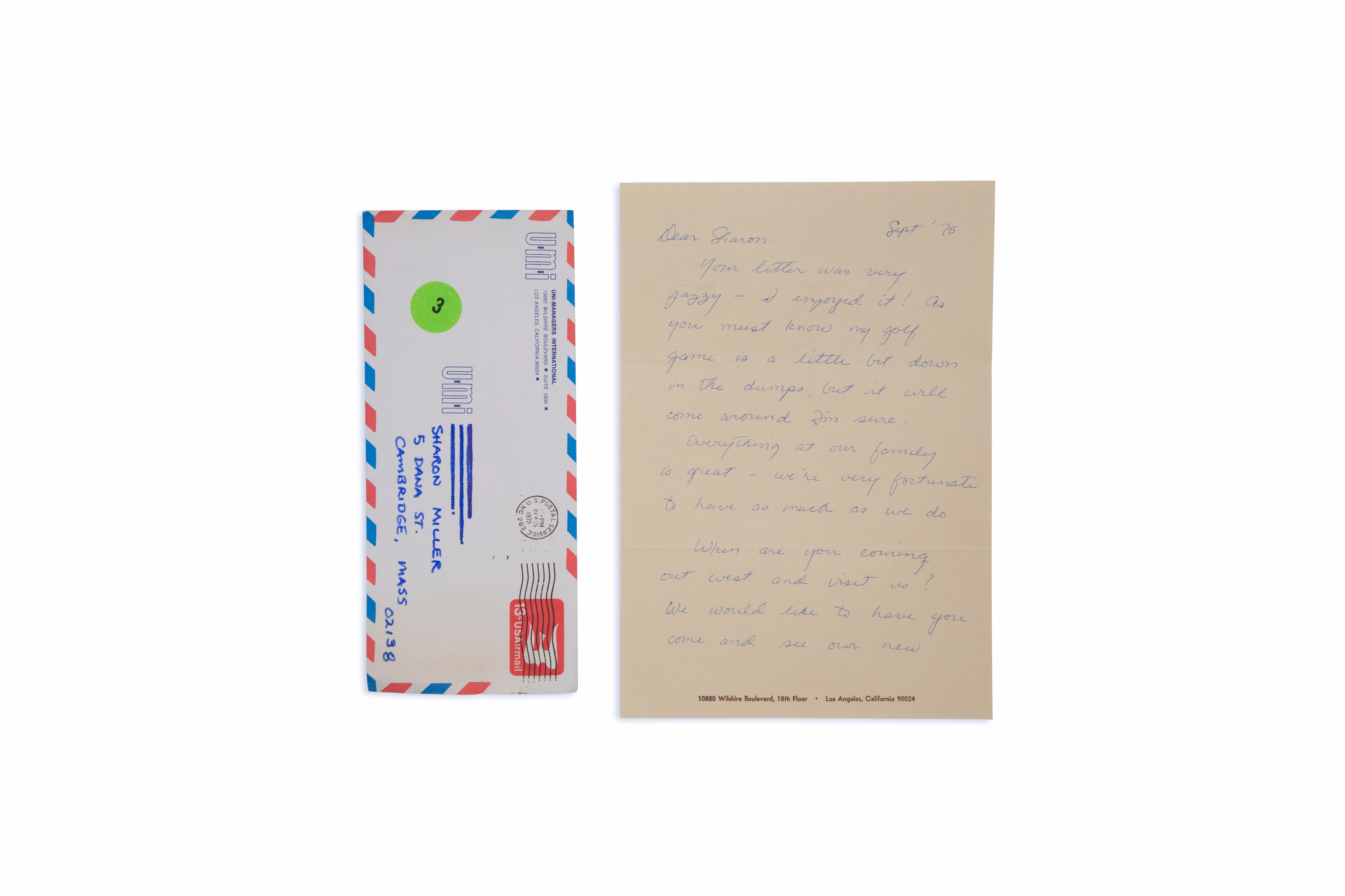 Asset 1 for Letter from Johnny to sister Sharon