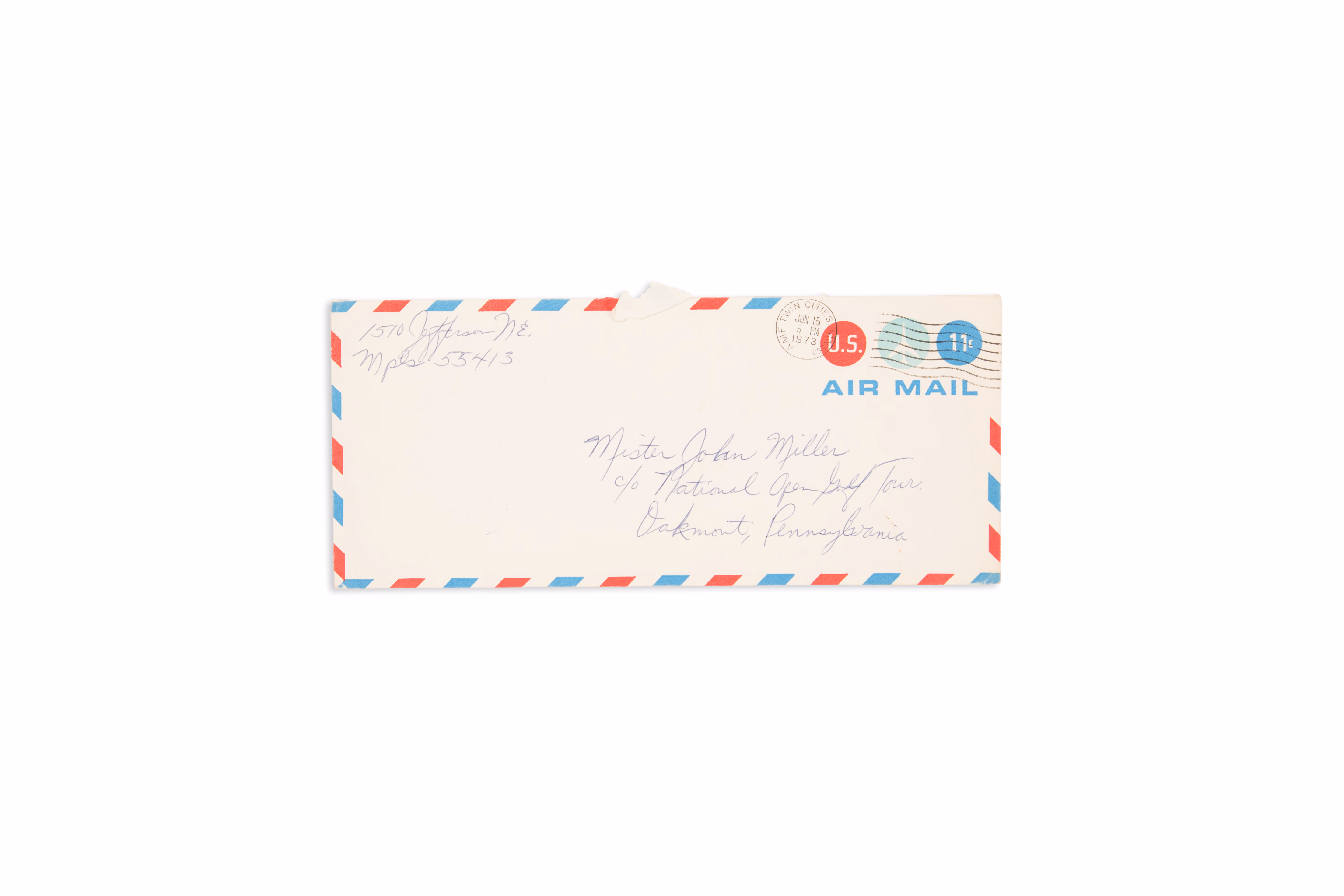 Asset 1 for Fan letter predicting Johnny's 1973 win at the U.S. Open