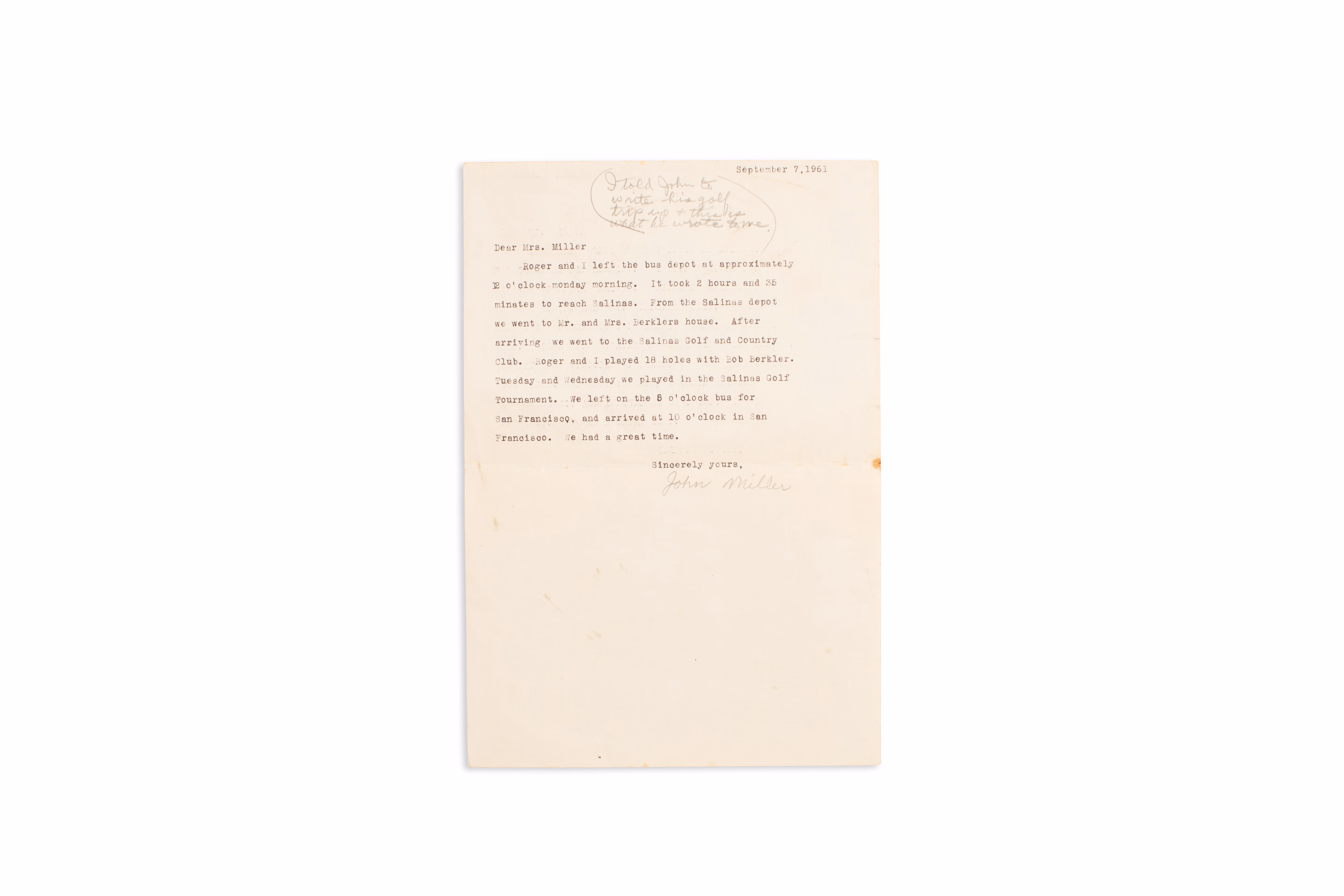 Asset 1 for Letter from Johnny to his mother Ida