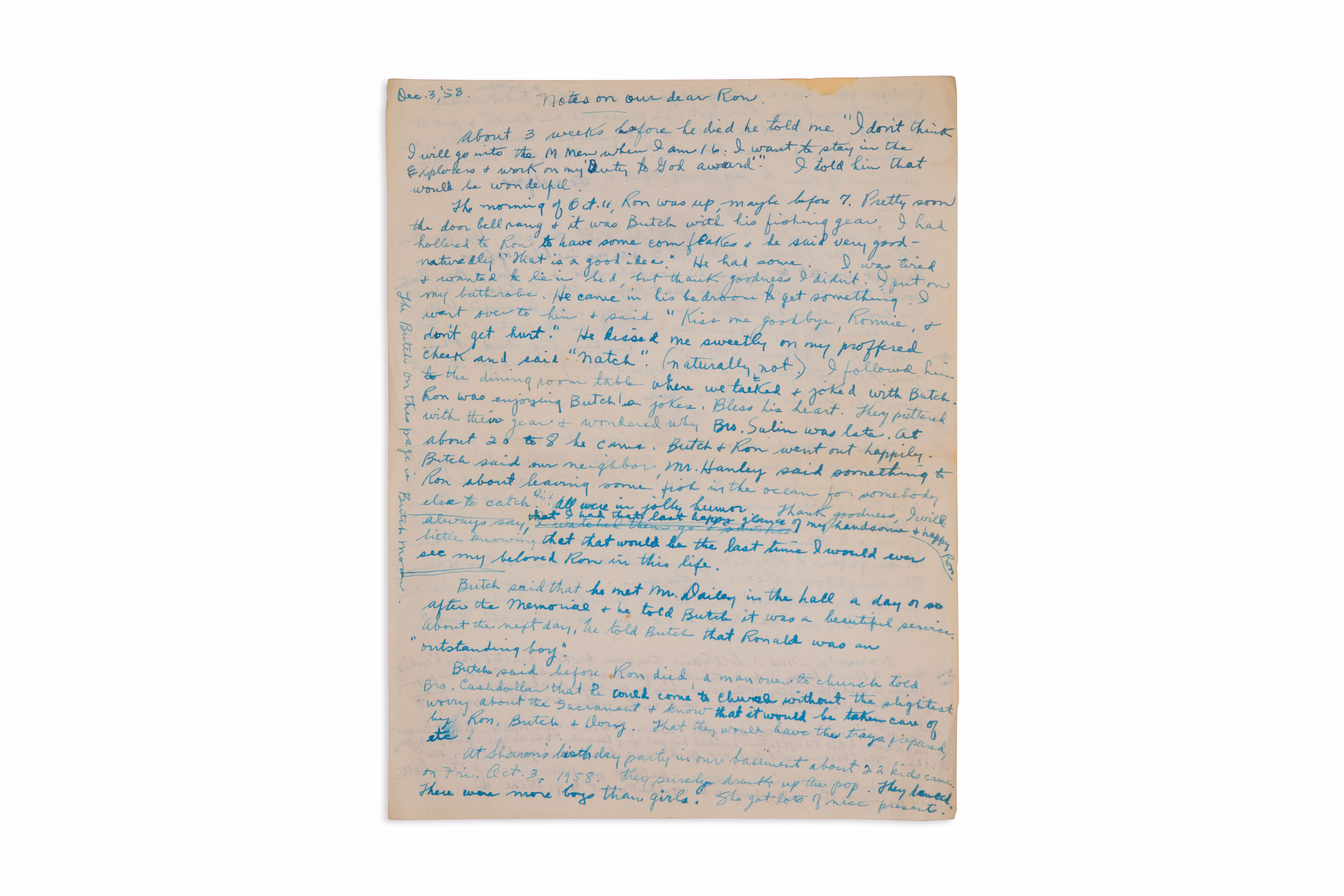Asset 1 for Notes on Our Dear Ron