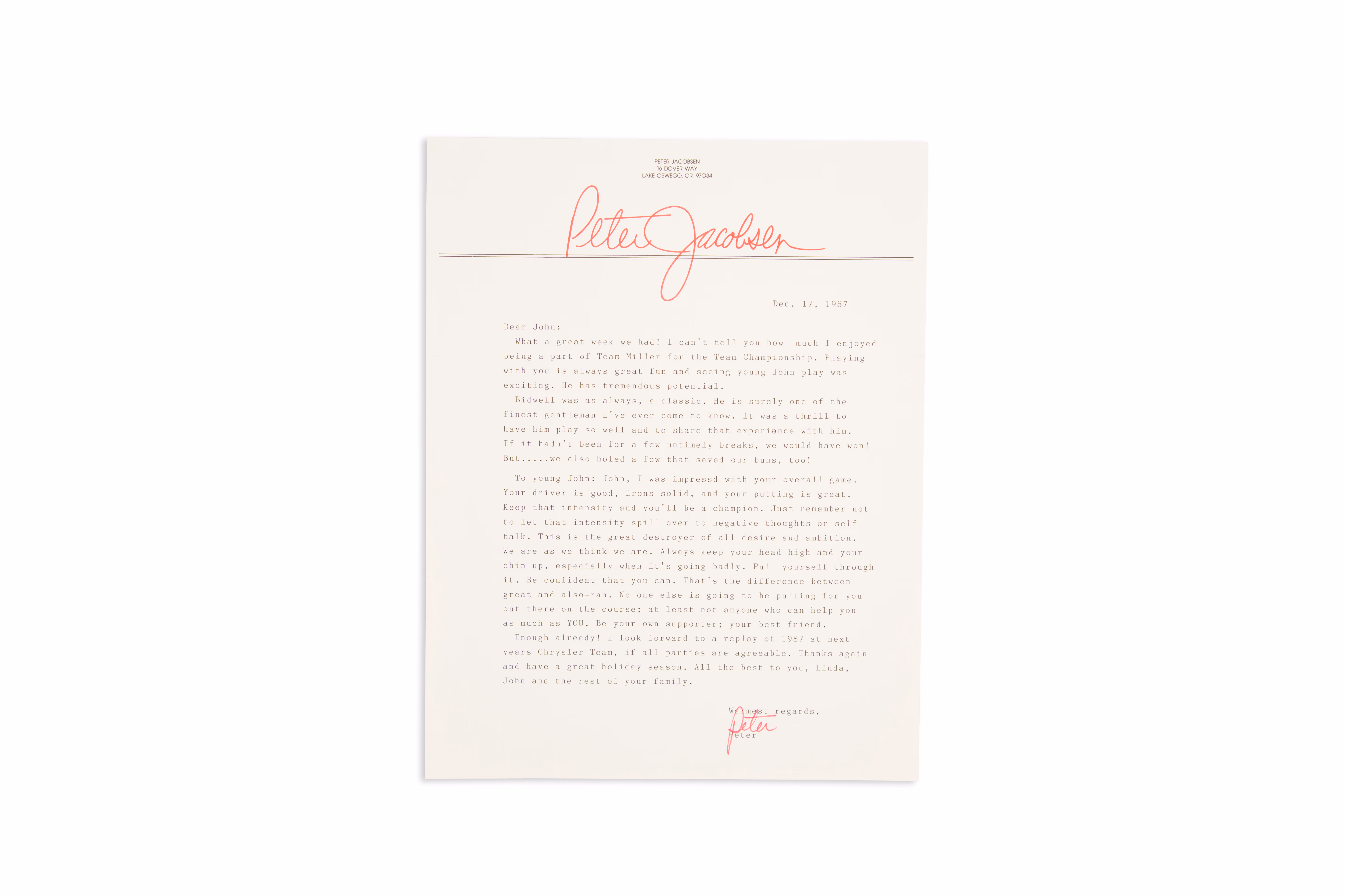 Asset 1 for Letter from Peter Jacobson, December