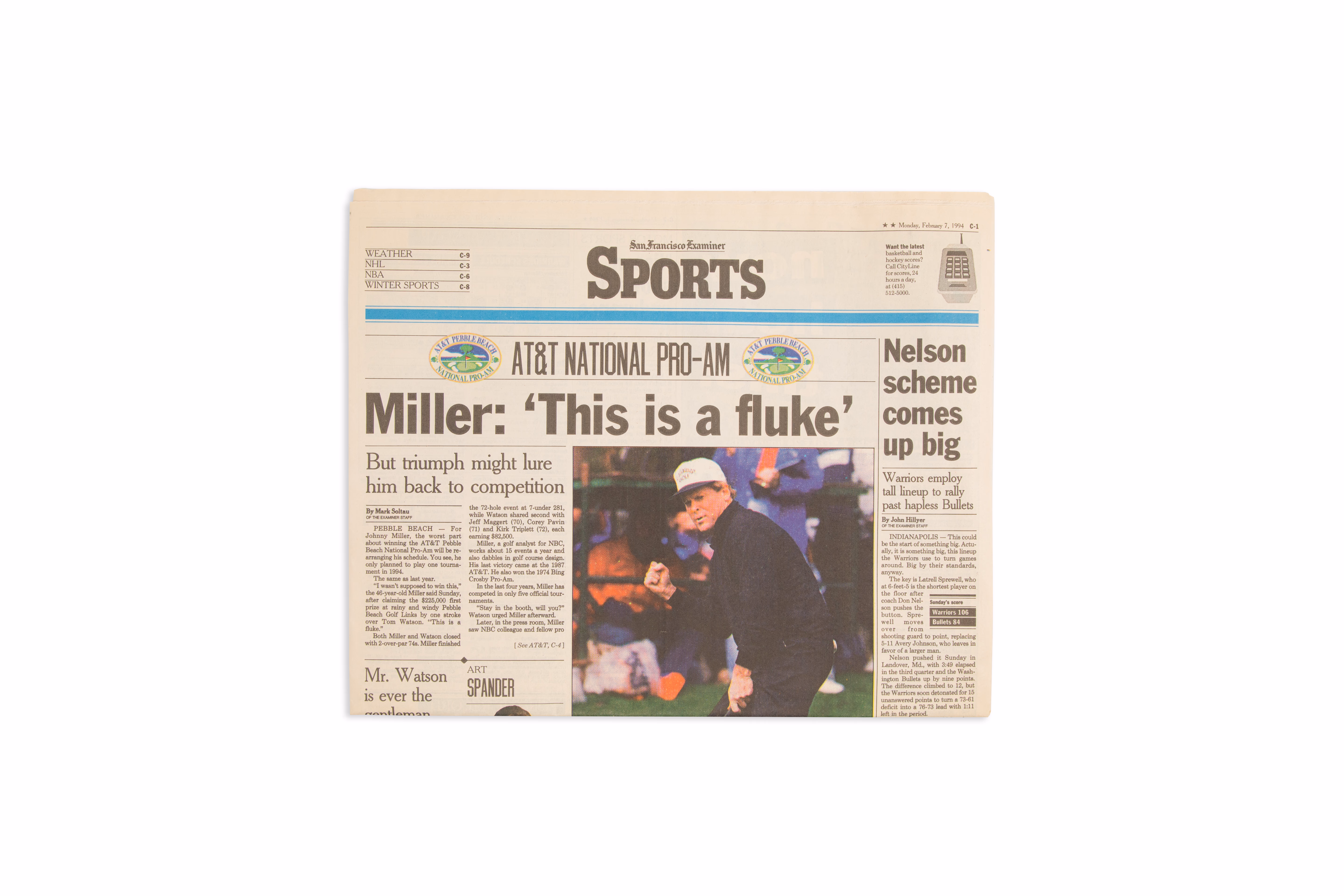 Asset 1 for Miller: 'This is a fluke'