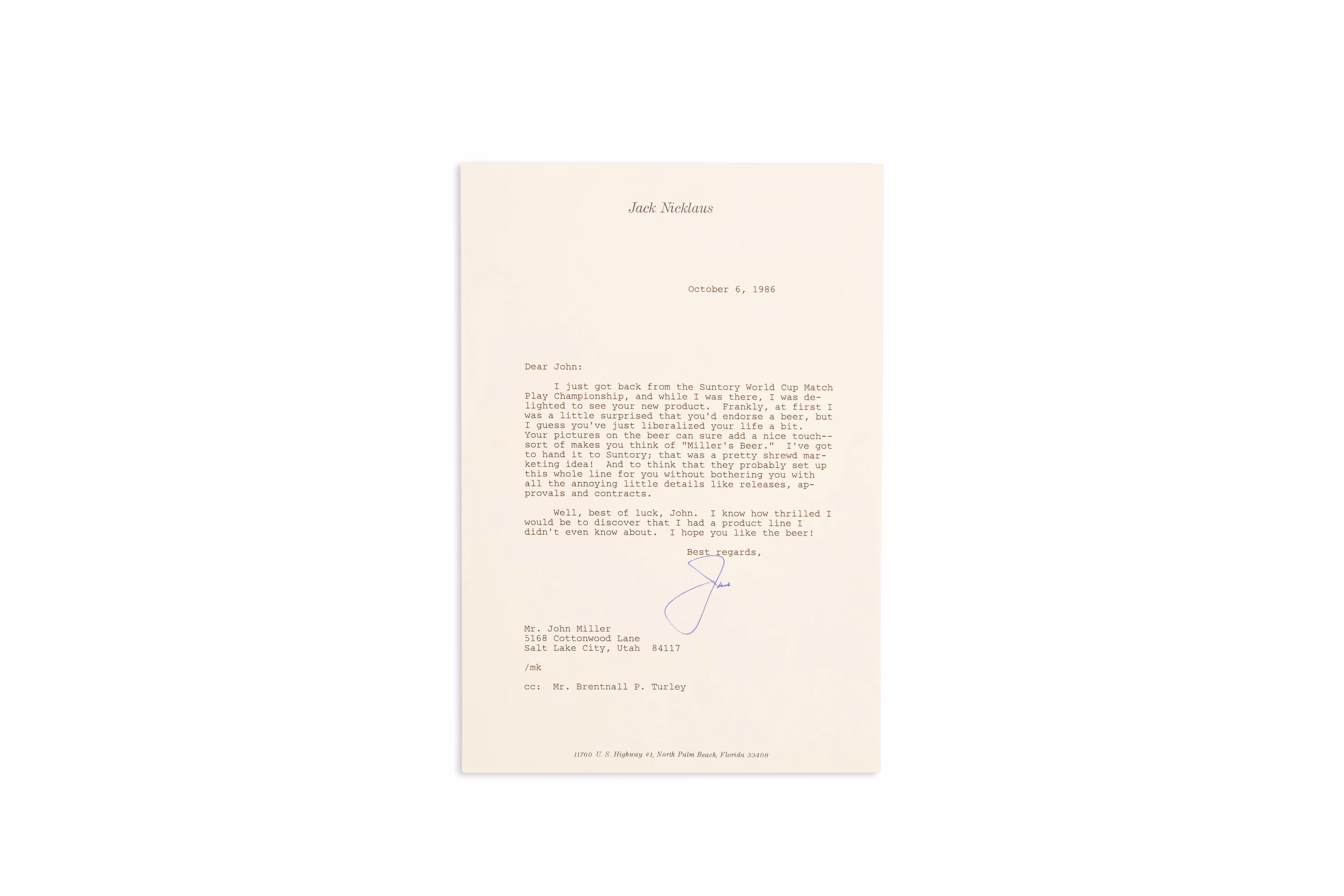 Asset 1 for Letter from Jack Nicklaus