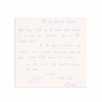 Thumb number 2 for Fan photo from Lancome Trophy "French Open" tournament with message on the back